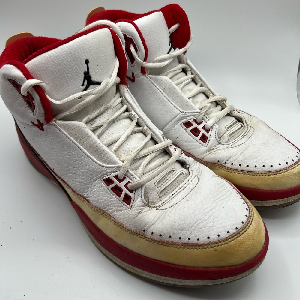 Nike 331987-103 Air Jordan 2.5 Team White Red Black Cement Size 13 Shoes